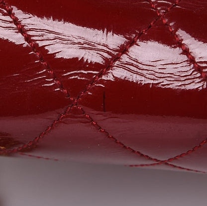 Chanel Patent Quilted Mini Square Flap Red 18 of 18