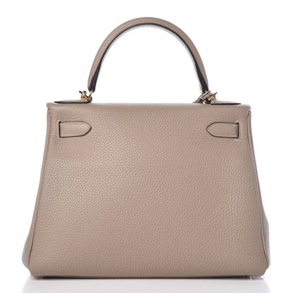 Hermes Taurillon Clemence Kelly Retourne 28 Gris Tourterelle 5 of 37