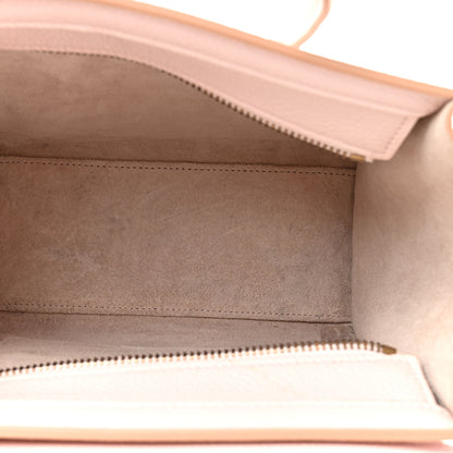 Celine Drummed Calfskin Nano Luggage Pale Pink 5 of 13