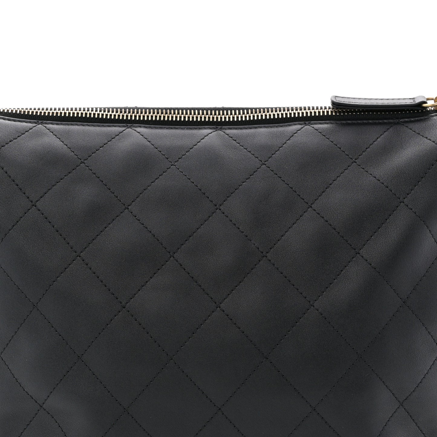 Calfskin Quilted Convertible CC Chain Hobo Black