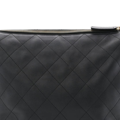 Chanel Calfskin Quilted Convertible CC Chain Hobo Black 15 of 19