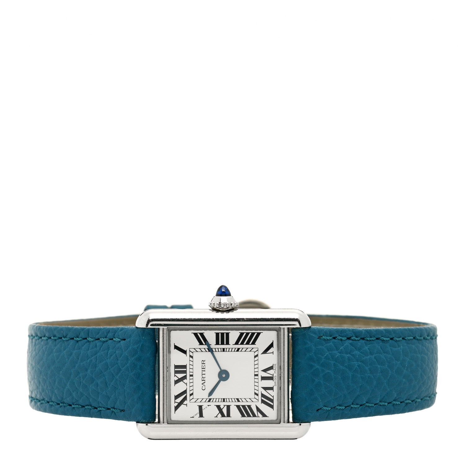 Cartier Stainless Steel Calfskin 22mm Tank Must Quartz Watch 2 of 6