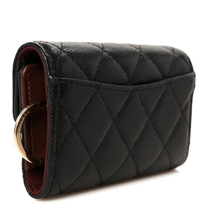 Chanel Caviar Quilted Classic 4 Key Holder Wallet Black 3 of 10