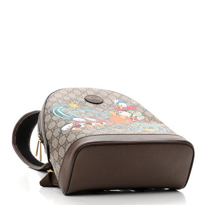 Gucci X DISNEY GG Supreme Monogram Donald Duck Small Interlocking G Dome Backpack Beige Multicolor New Acero 4 of 10