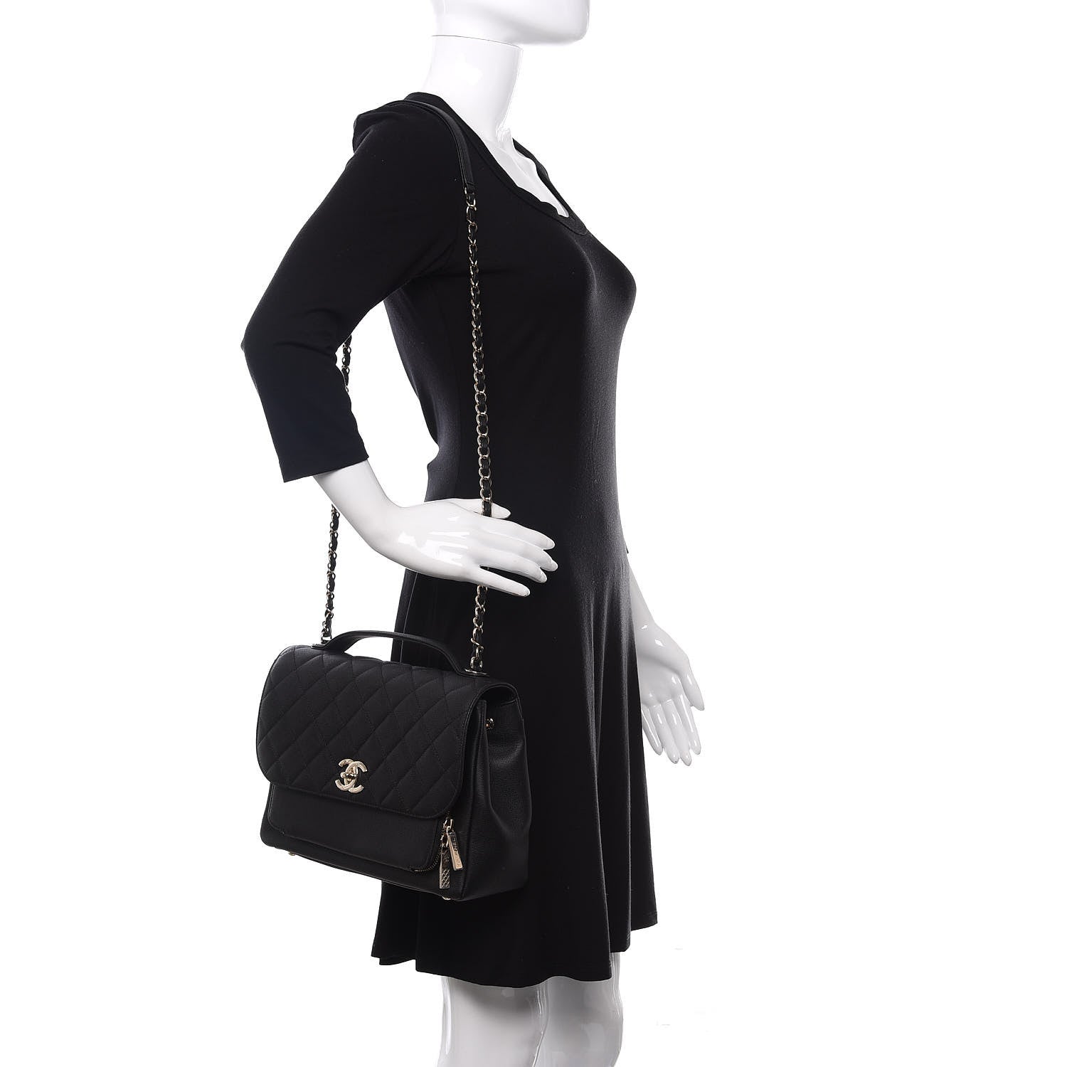 Chanel Caviar Quilted Large Business Affinity Flap Black 2 of 11