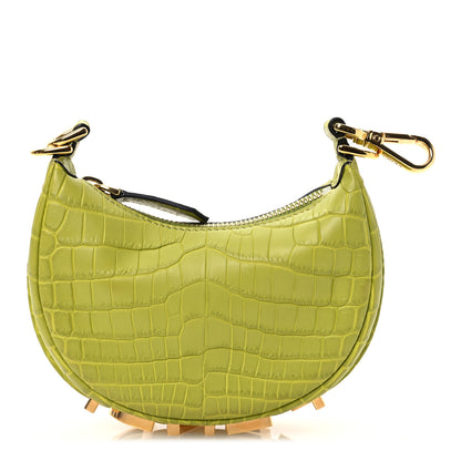 Fendi Crocodile Nano Fendigraphy Hobo Charm Wasabi 1 of 10