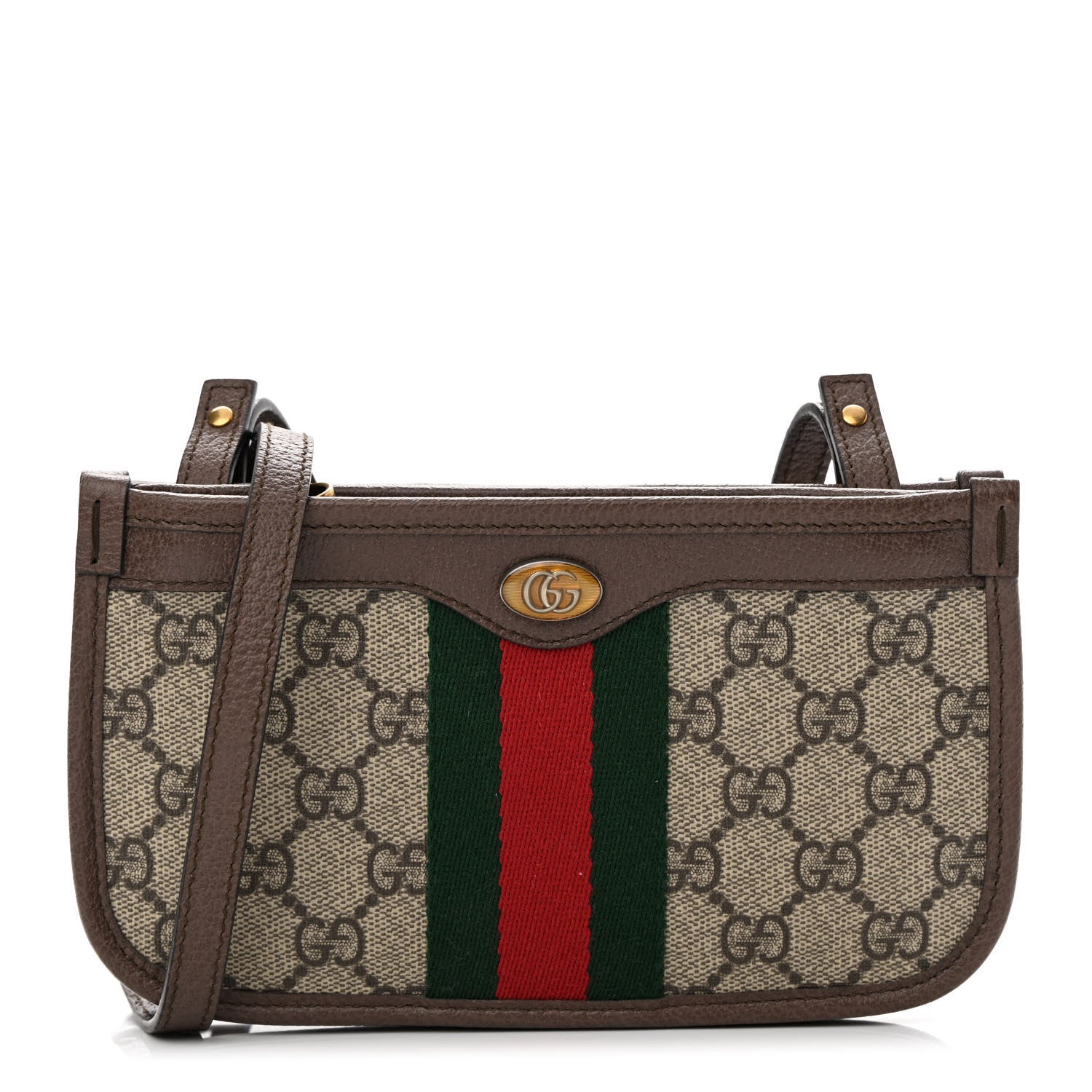 Gucci GG Supreme Monogram Web Ophidia Crossbody Beige New Acero 1 of 14