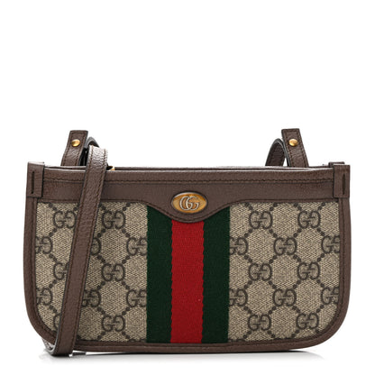 Gucci GG Supreme Monogram Web Ophidia Crossbody Beige New Acero 1 of 14
