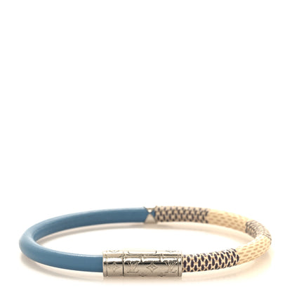 Louis Vuitton Damier Azur Daily Confidential Bracelet 17 Blue 1 of 4