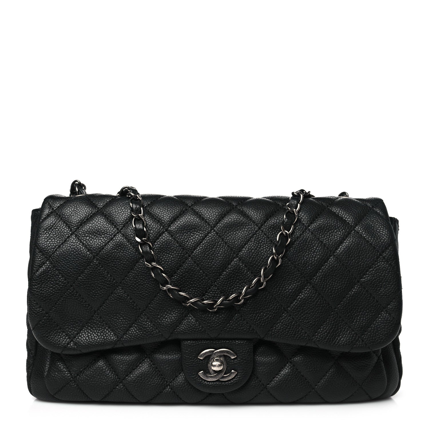Chanel Caviar Quilted Large Now and Forever Flap Black 1 of 10