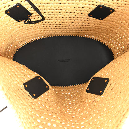 Bottega Veneta Raffia Calfskin Large Arco Basket Black 5 of 10