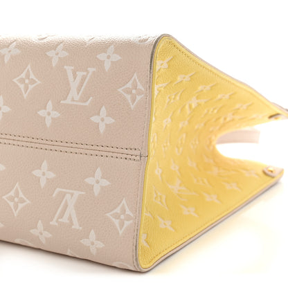 Louis Vuitton Empreinte Monogram Spring In The City Onthego MM Beige Pink Yellow 8 of 9
