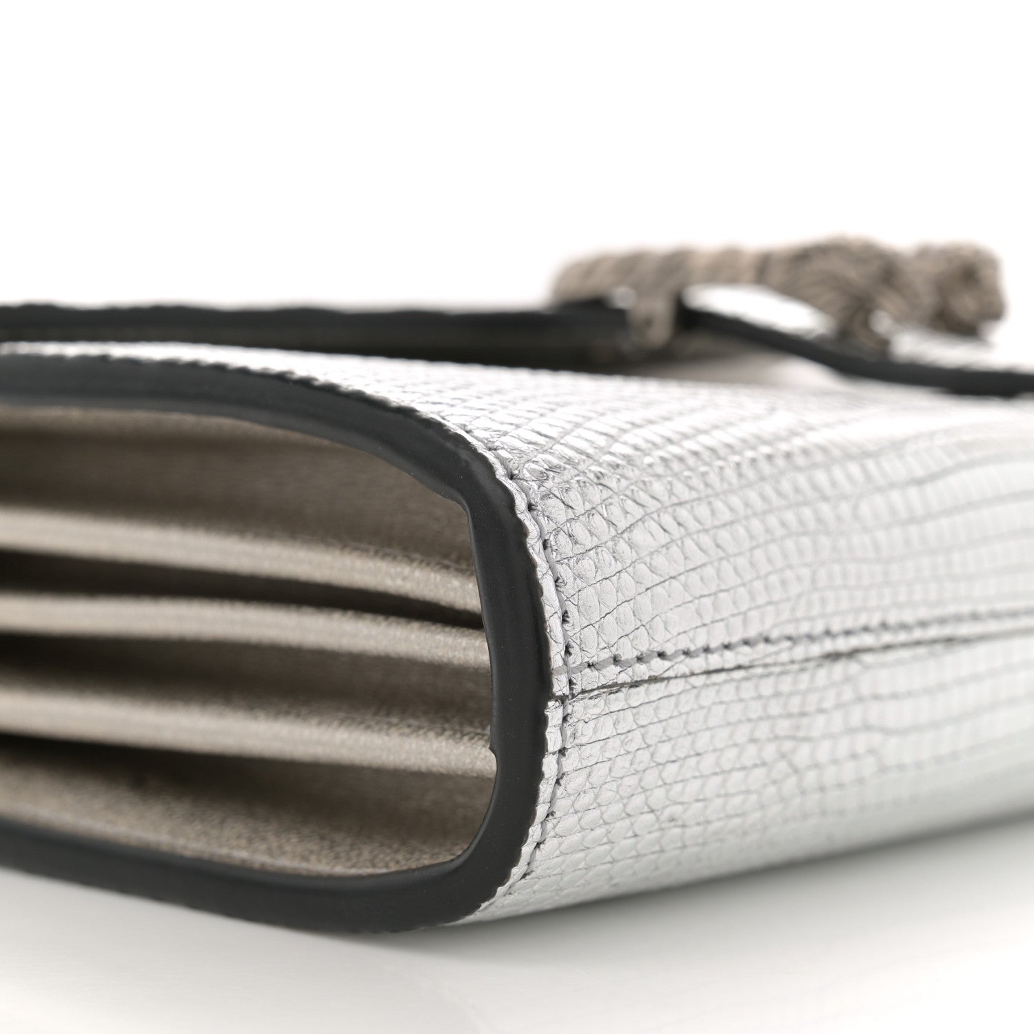 Gucci Lizard Mini Dionysus Chain Wallet Silver 9 of 12