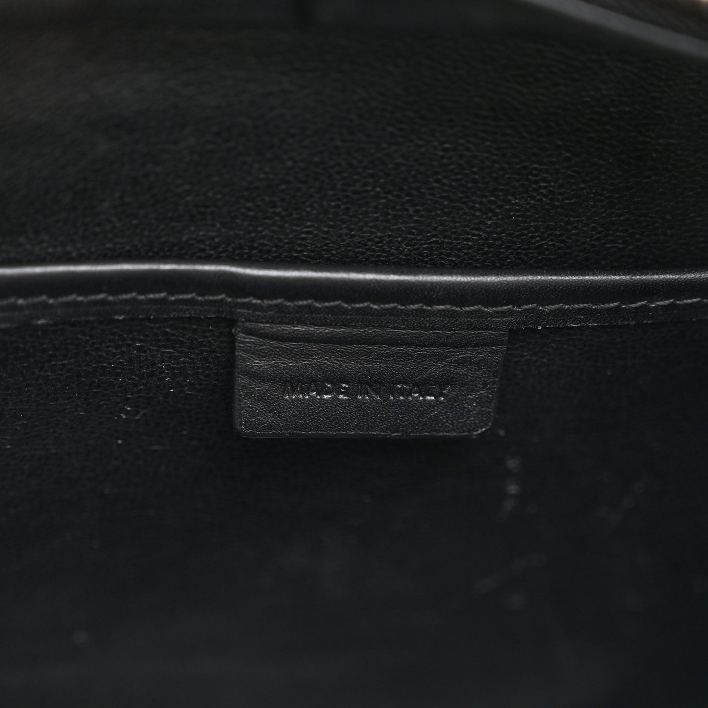 Canvas Calfskin Nano Luggage White Black