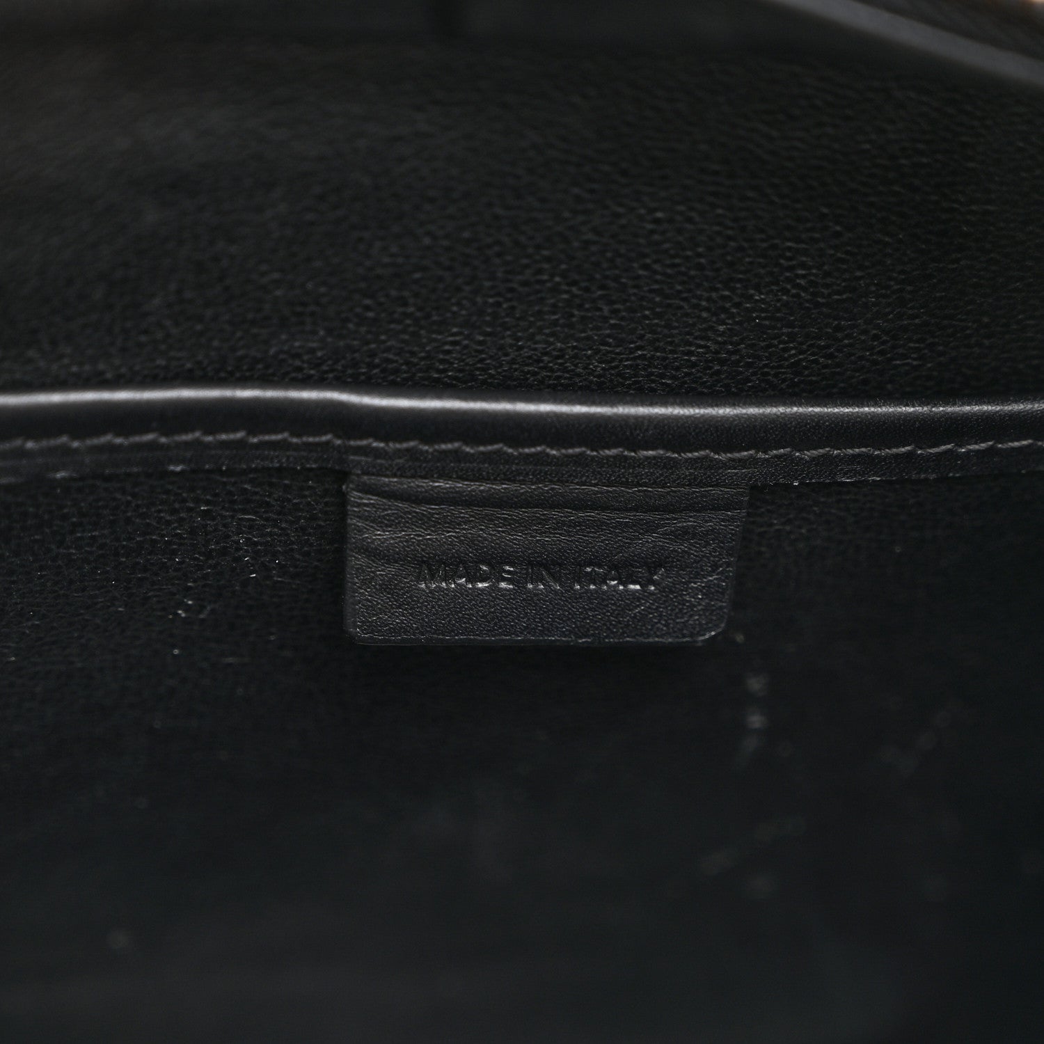 Celine Canvas Calfskin Nano Luggage White Black 6 of 11