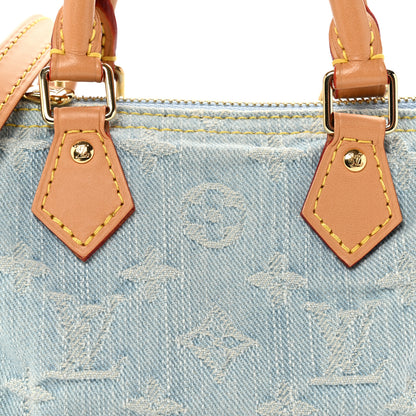 Louis Vuitton Monogram Denim Nano Speedy Sky Blue 7 of 9