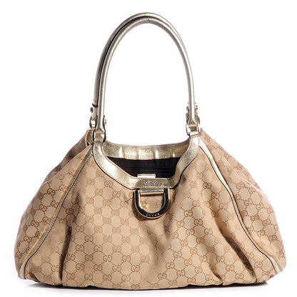 Gucci Monogram D Gold Large Shoulder Bag Metallic Gold 1 of 7