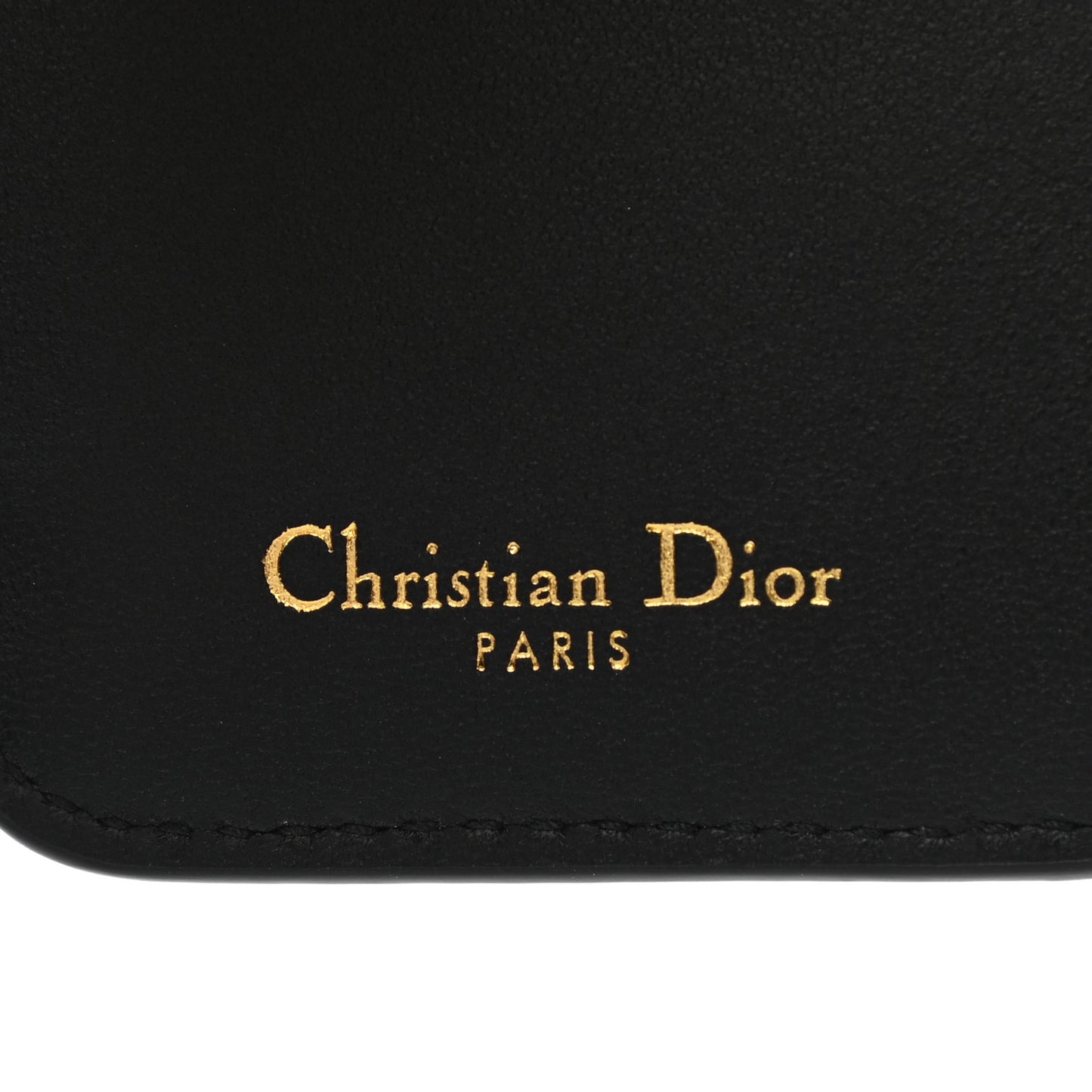Grained Calfskin Supple Cannage Caro Scarlet Zipped Wallet Black