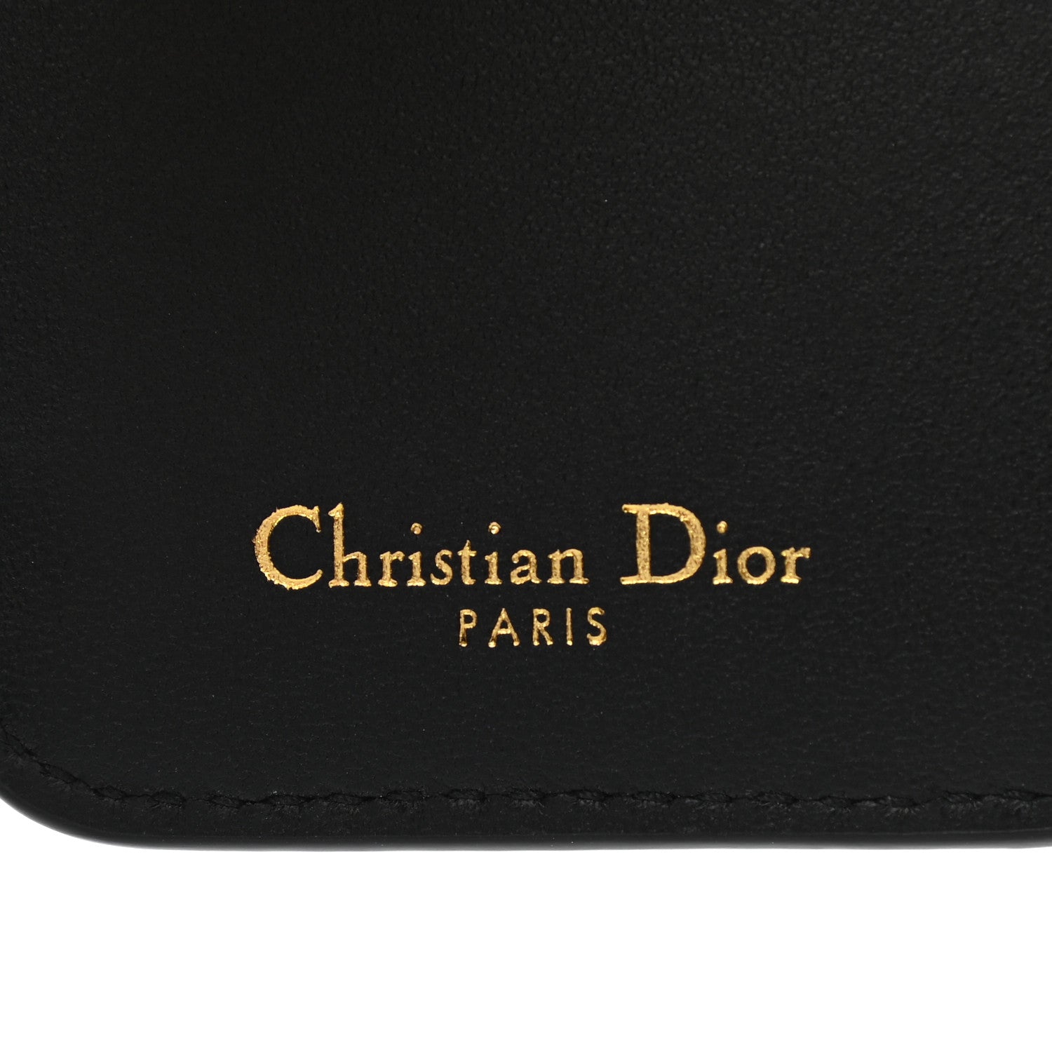 Christian Dior Grained Calfskin Supple Cannage Caro Scarlet Zipped Wallet Black 6 of 8