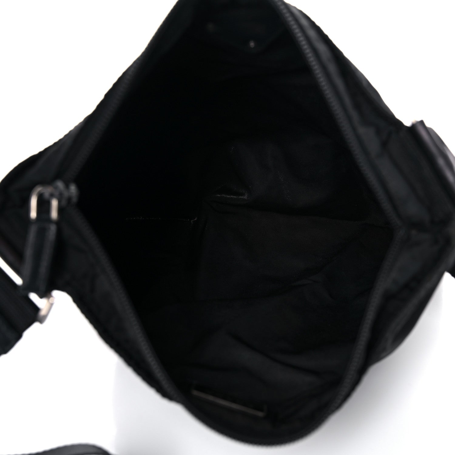Prada Nylon Saffiano Flat Messenger Bag Black 4 of 9