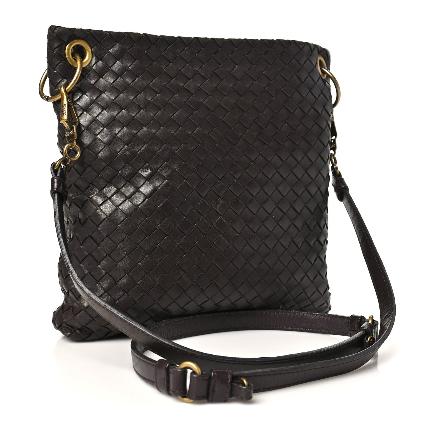 Nappa Intrecciato Crossbody Bag Fondant
