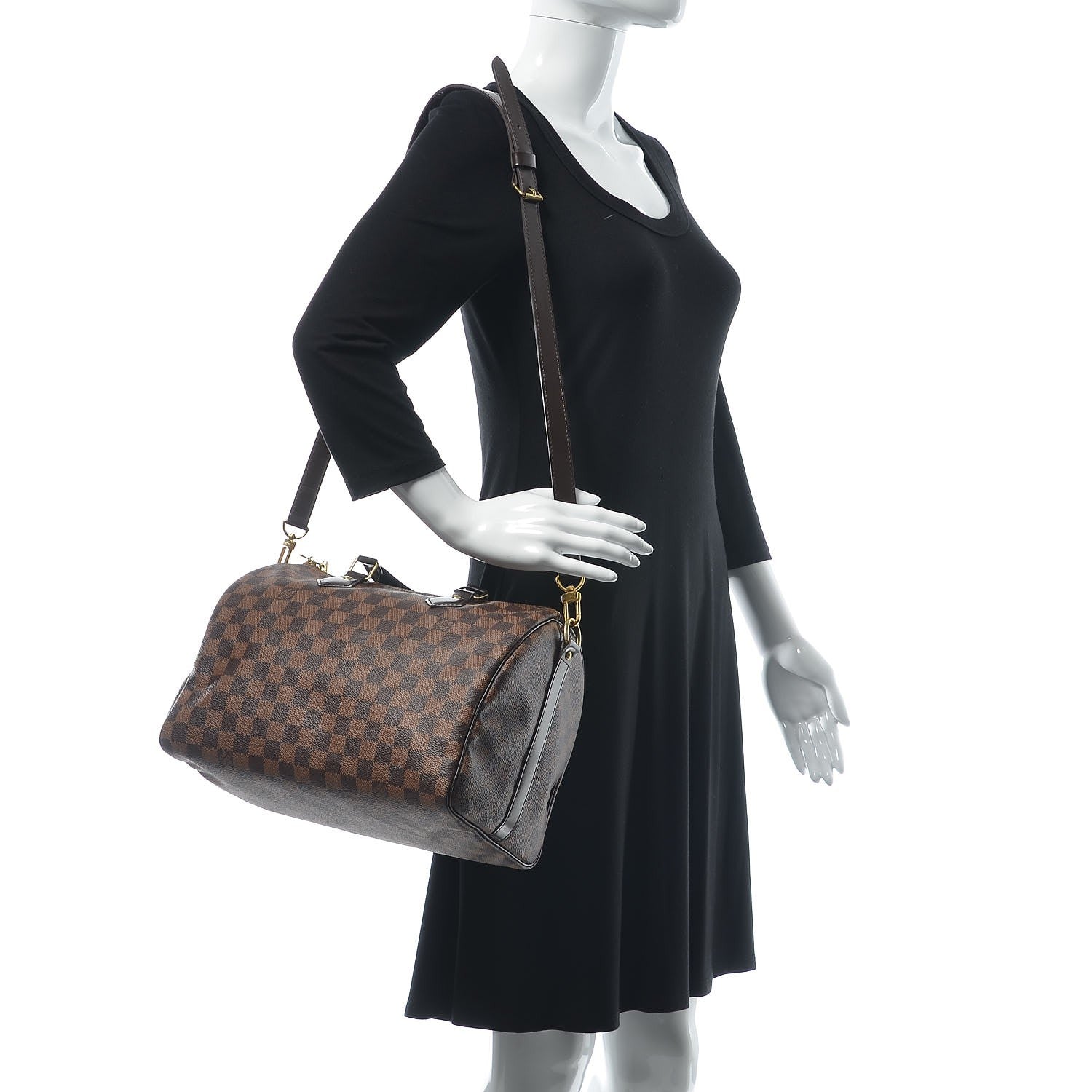 Louis Vuitton Damier Ebene Speedy Bandouliere 30 2 of 18