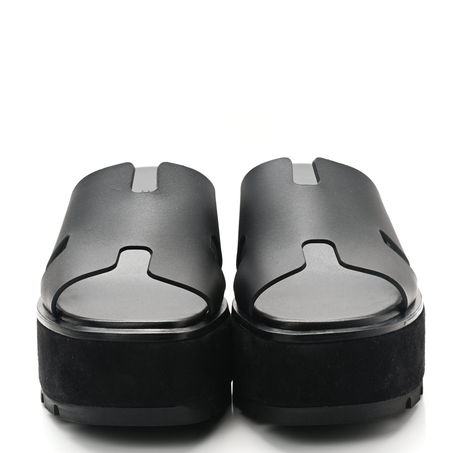 Calfskin Suede Eze 30 Sandals 37 Black