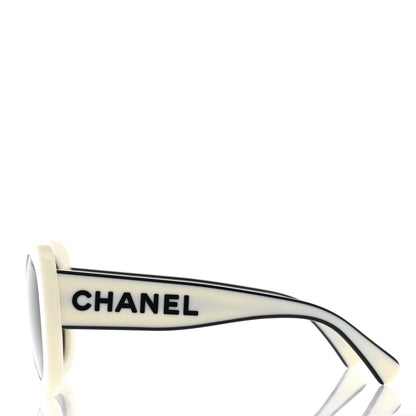 Chanel Acetate Sunglasses 71414 White 3 of 8