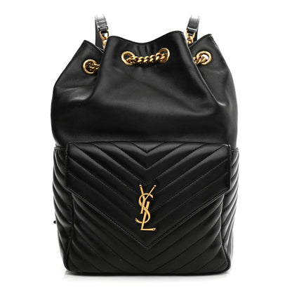 Saint Laurent Lambskin Matelasse Monogram Joe Backpack Black 1 of 8