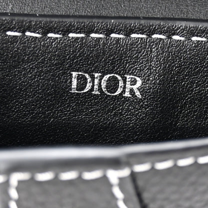 Christian Dior Grained Calfskin Saddle Mini Key Ring Black 4 of 6