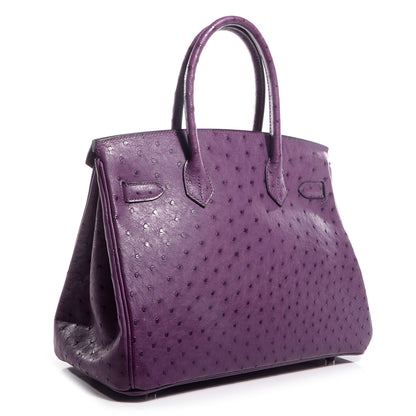 Hermes Ostrich Birkin 30 Violine 3 of 9