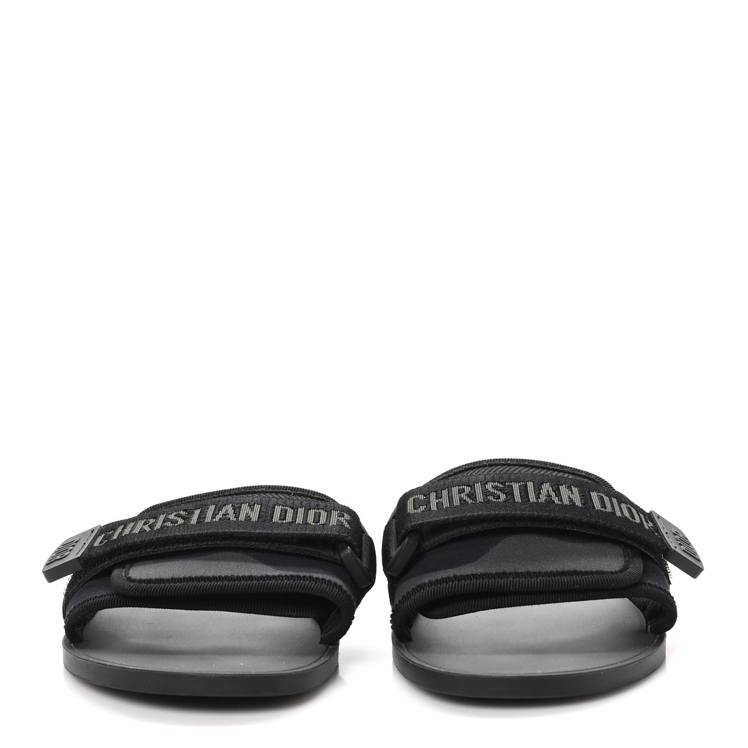 Christian Dior Technical Stretch Fabric Camouflage Dio(r)evolution Slide Sandals 39 Black Military 2 of 10