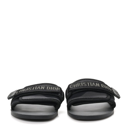 Christian Dior Technical Stretch Fabric Camouflage Dio(r)evolution Slide Sandals 39 Black Military 2 of 10