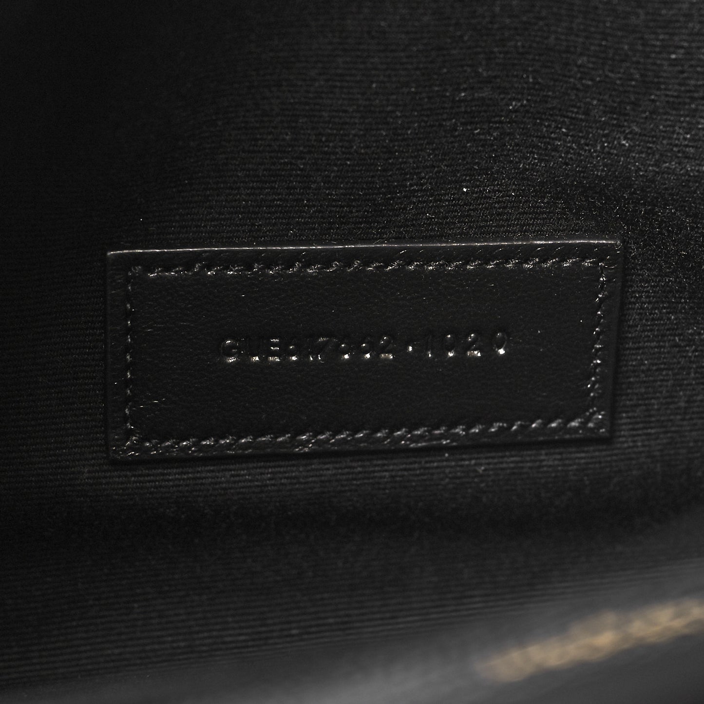 Grain De Poudre Matelasse Chevron Monogram Envelope Clutch Black
