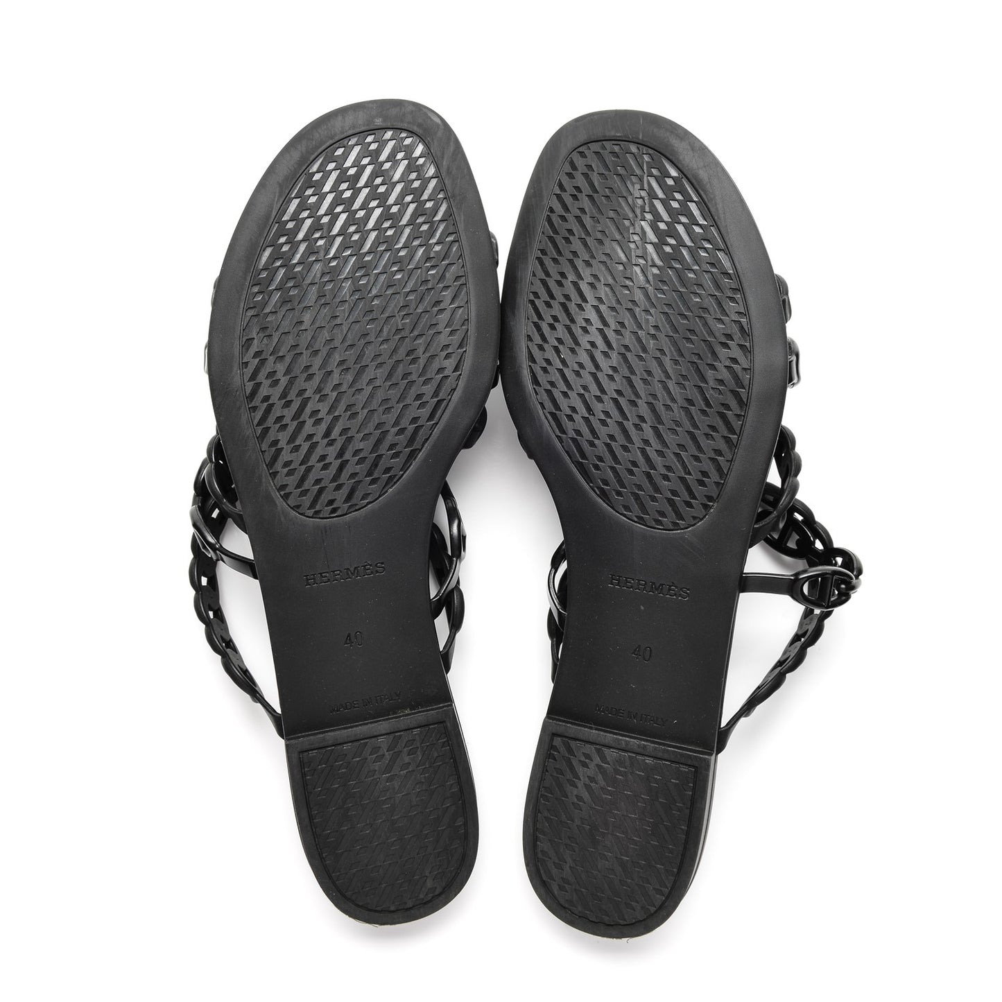 Rubber Chaine d'Ancre Nude Sandals 40 Black