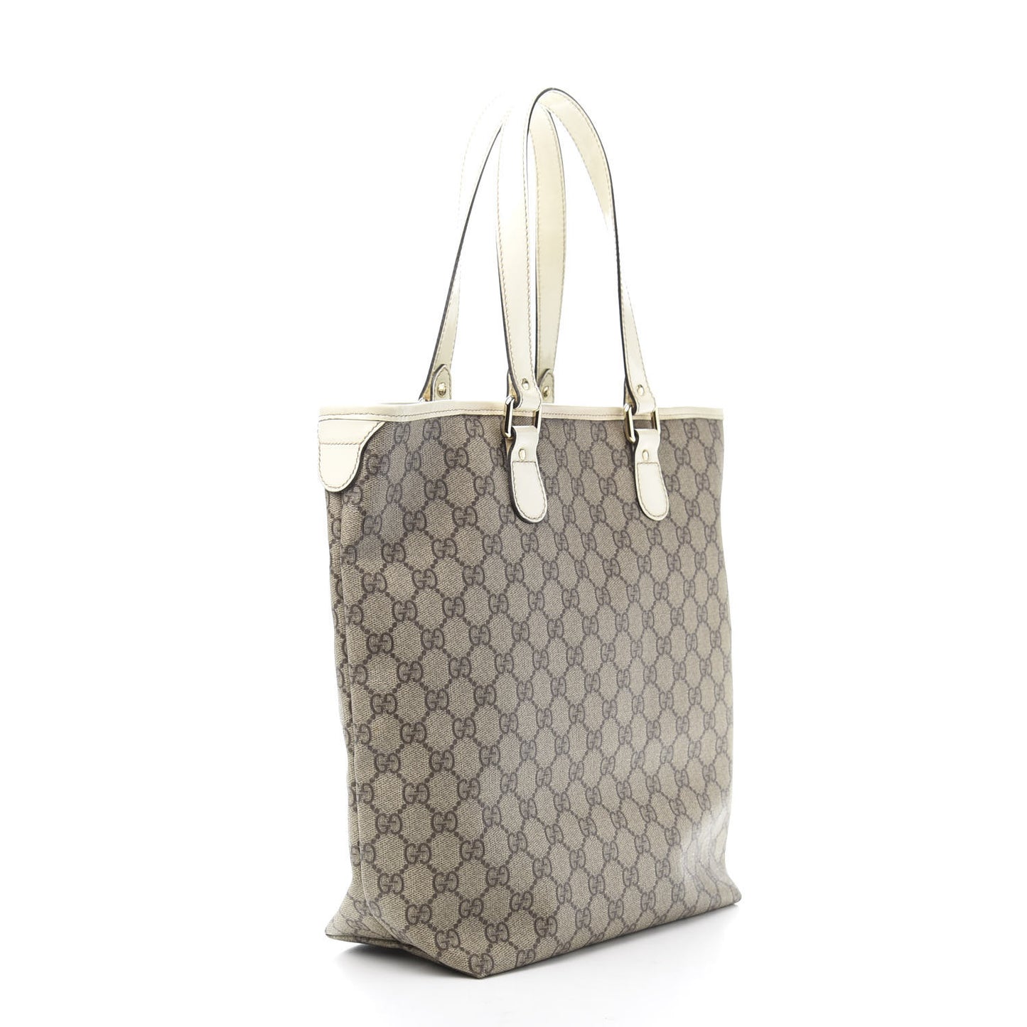 GG Plus Monogram Medium Joy Tote White