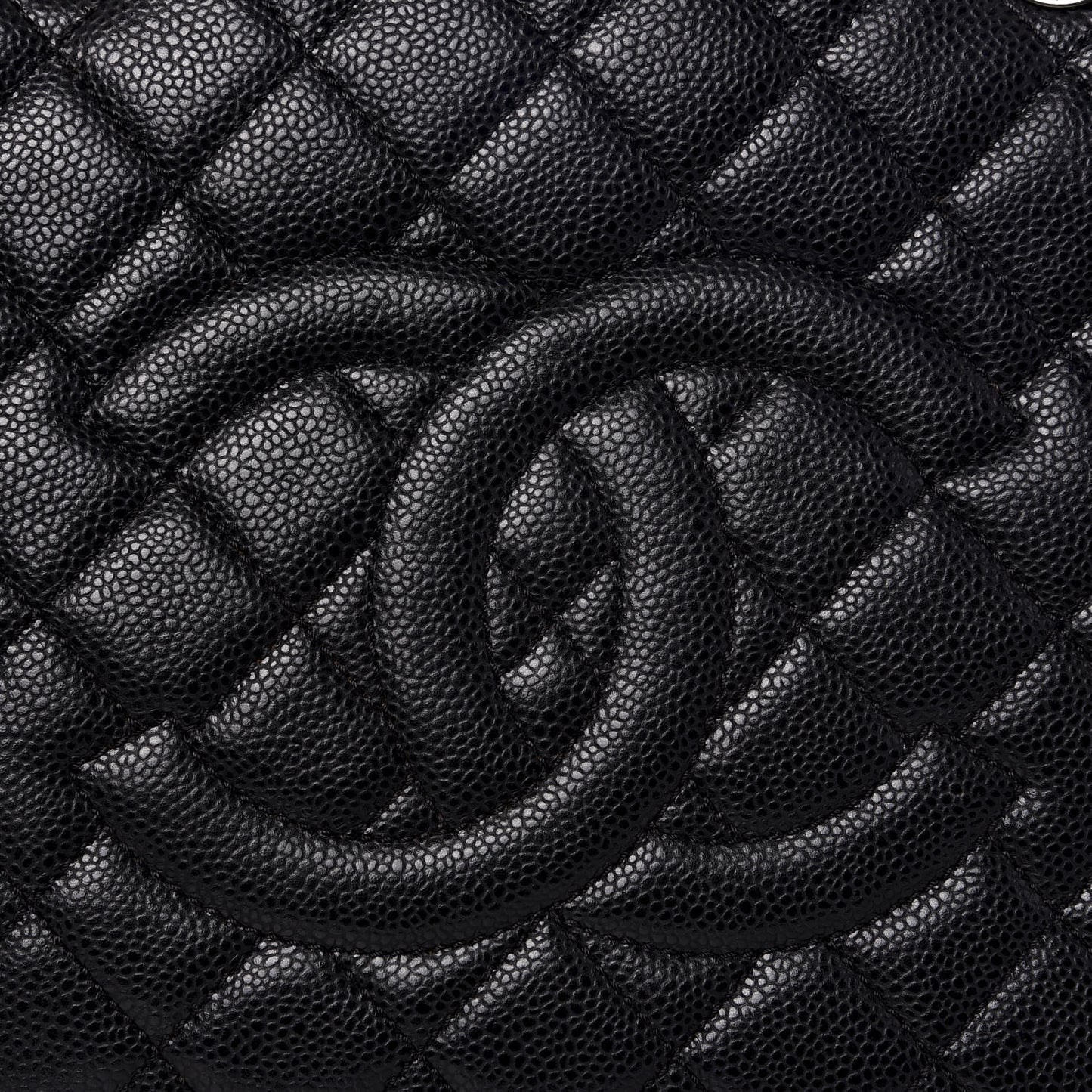 Caviar Quilted Grand Shopping Tote GST Black