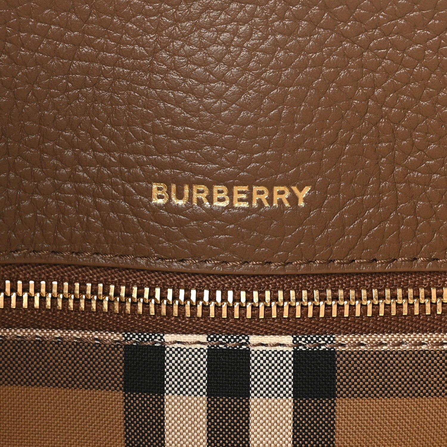 Burberry Grainy Calfskin Medium London Tote Bag Earth 6 of 9