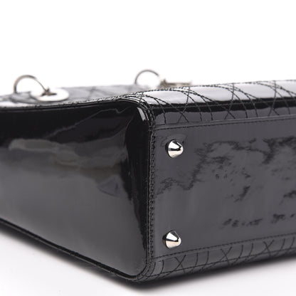 Christian Dior Patent Cannage Stitched Large Lady Dior Black 8 of 9