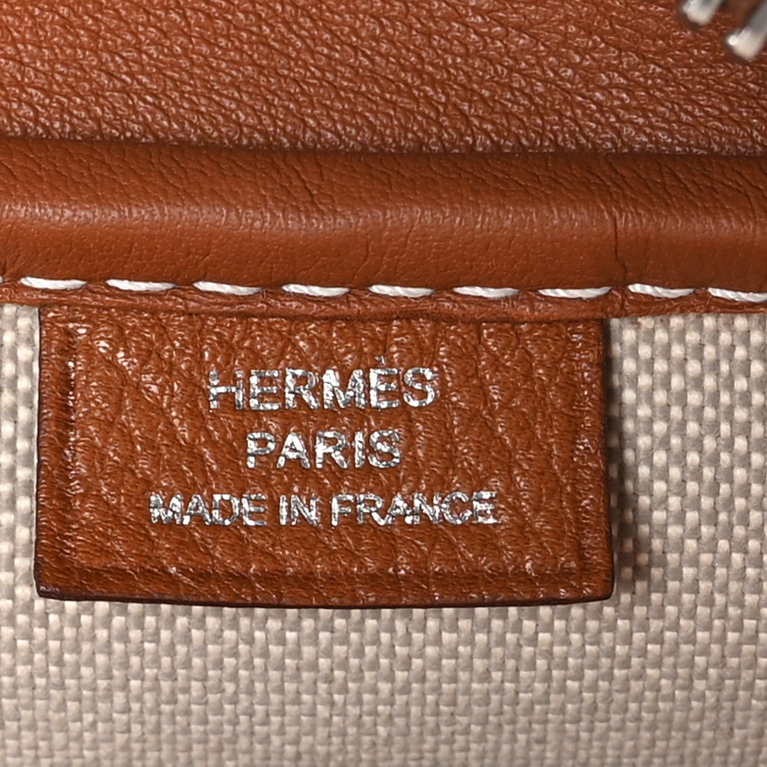 Hermes Toile Barenia Faubourg Cavour Pouch Fauve 6 of 11