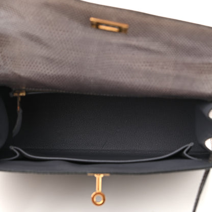 Hermes Lizard Niloticus Kelly Sellier 25 Gris Fonce 5 of 21