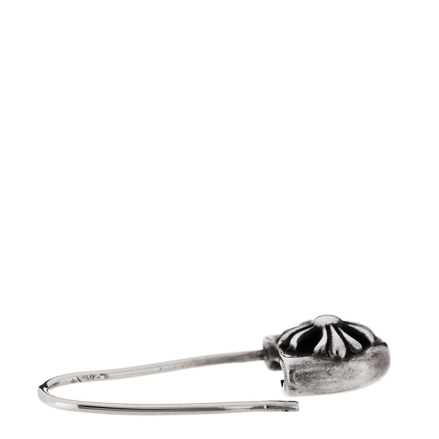 Sterling Silver Safety Pin Single Earring