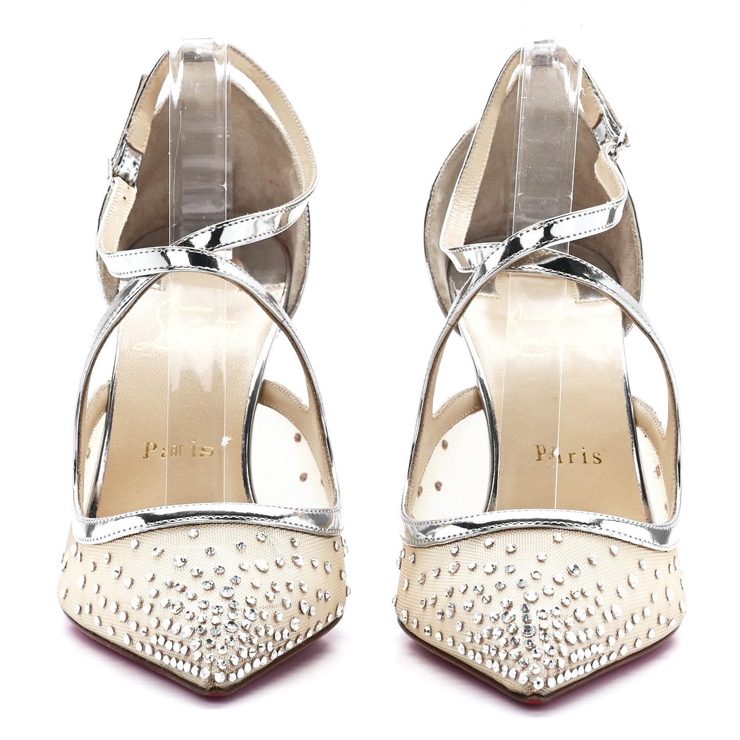 Dentelle Jacquard Strass Twistissima 85 Pumps 39.5 Silver