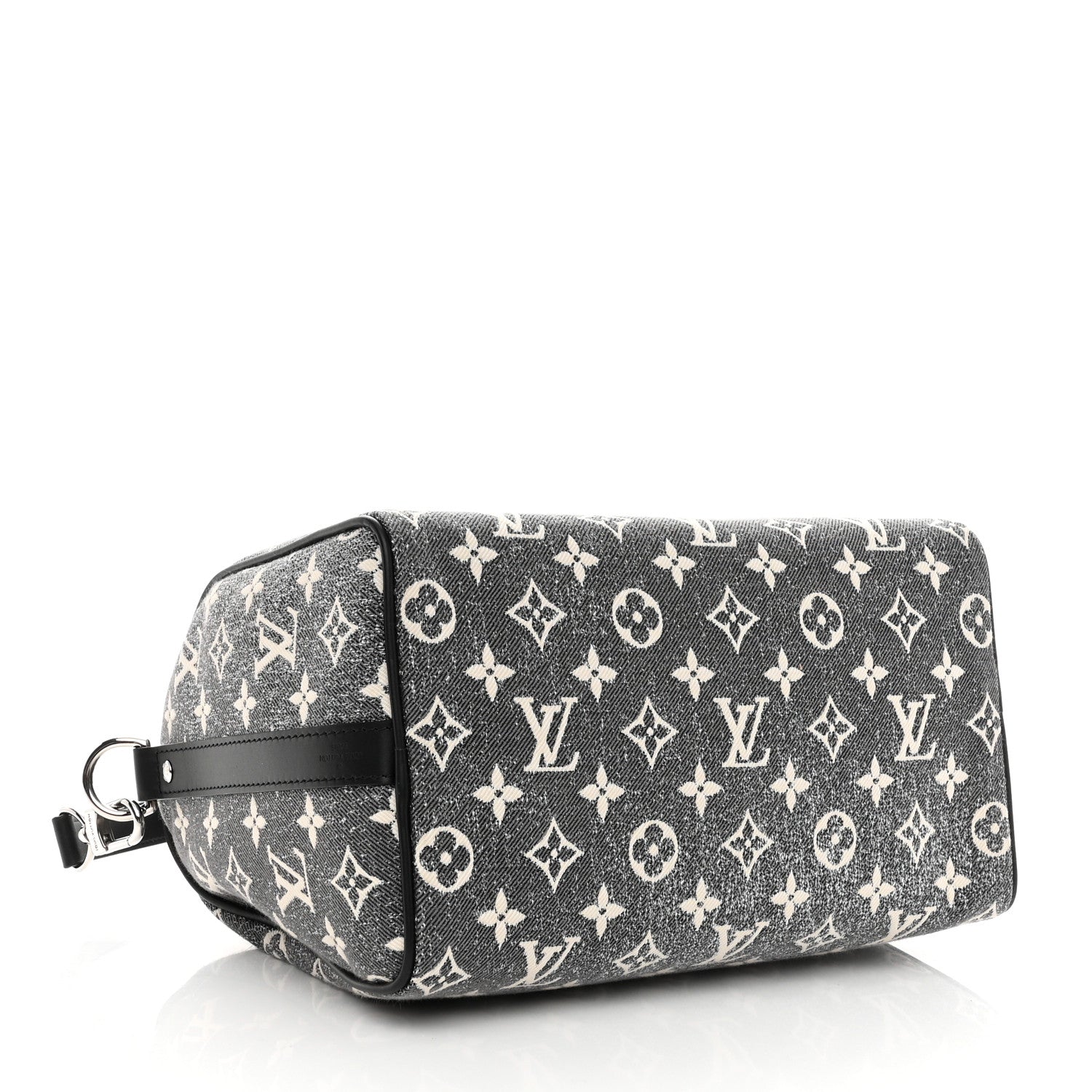 Louis Vuitton Denim Monogram Jacquard Speedy Bandouliere 25 Black 4 of 7