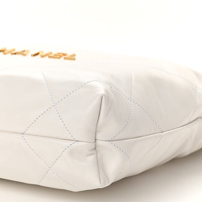 Chanel Shiny Calfskin Quilted Small Chanel 22 White 11 of 11