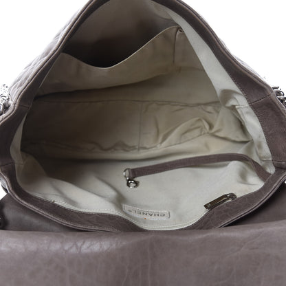 Chanel Washed Lambskin Quilted Chain Around Maxi Flap Taupe 5 of 11