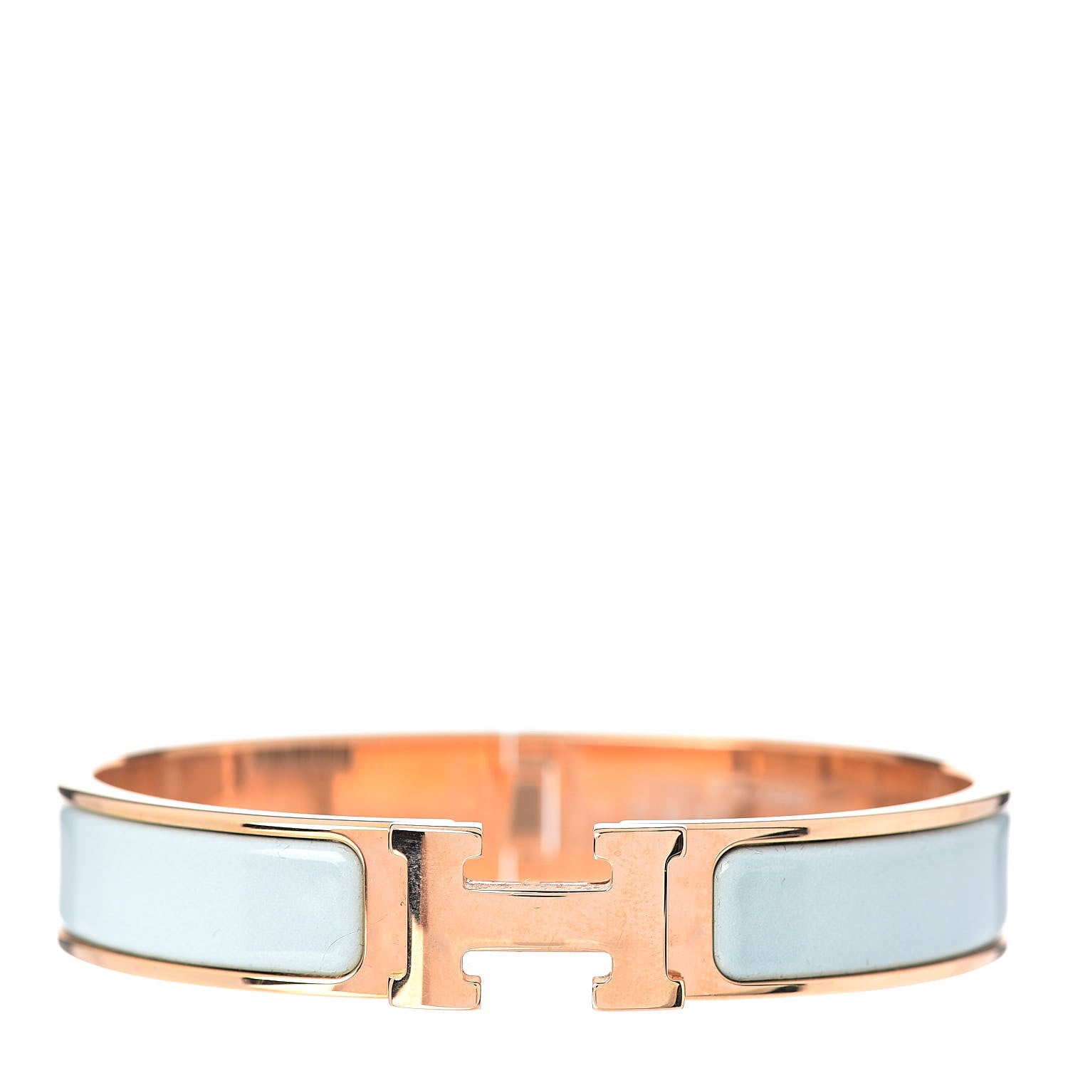 Hermes Enamel Narrow Clic Clac H Bracelet GM Vert Argile 1 of 4