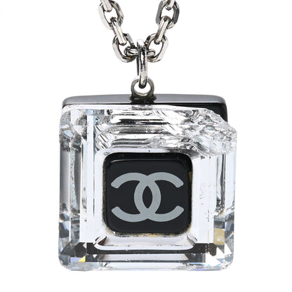Chanel Lucite CC Square Charm Necklace 4 of 9