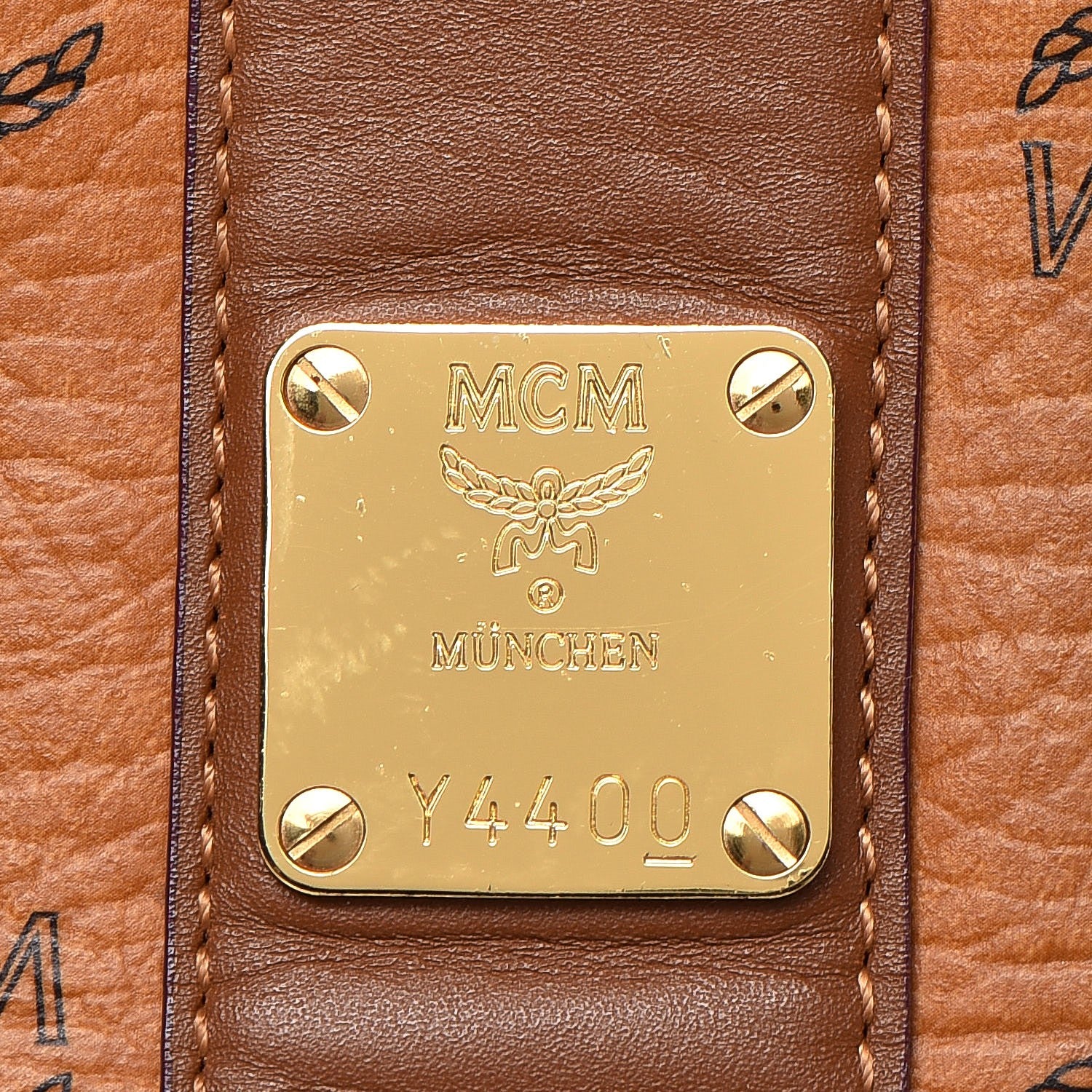 MCM Visetos Medium Liz Reversible Shopper Tote Cognac 9 of 20