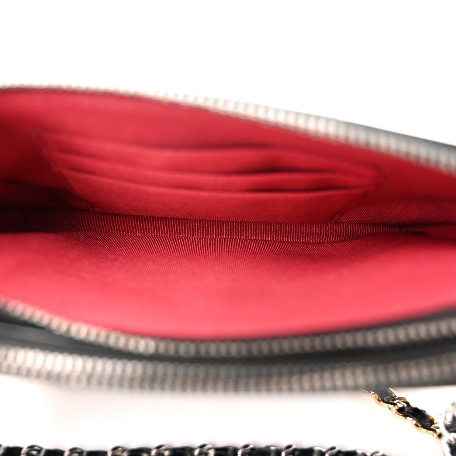 Chanel Aged Calfskin Quilted Small Gabrielle Clutch With Chain Black 6 of 14